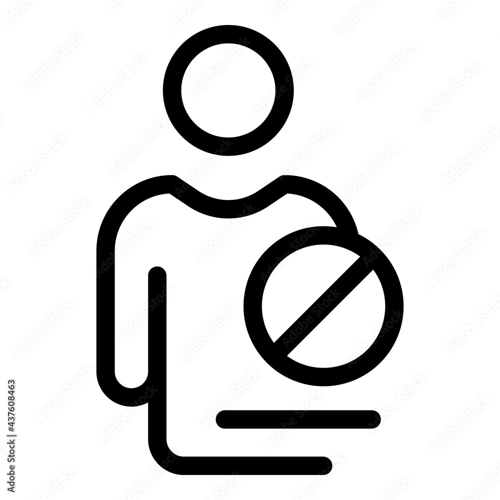 Poster blacklist order icon. outline blacklist order vector icon for web design isolated on white backgroun