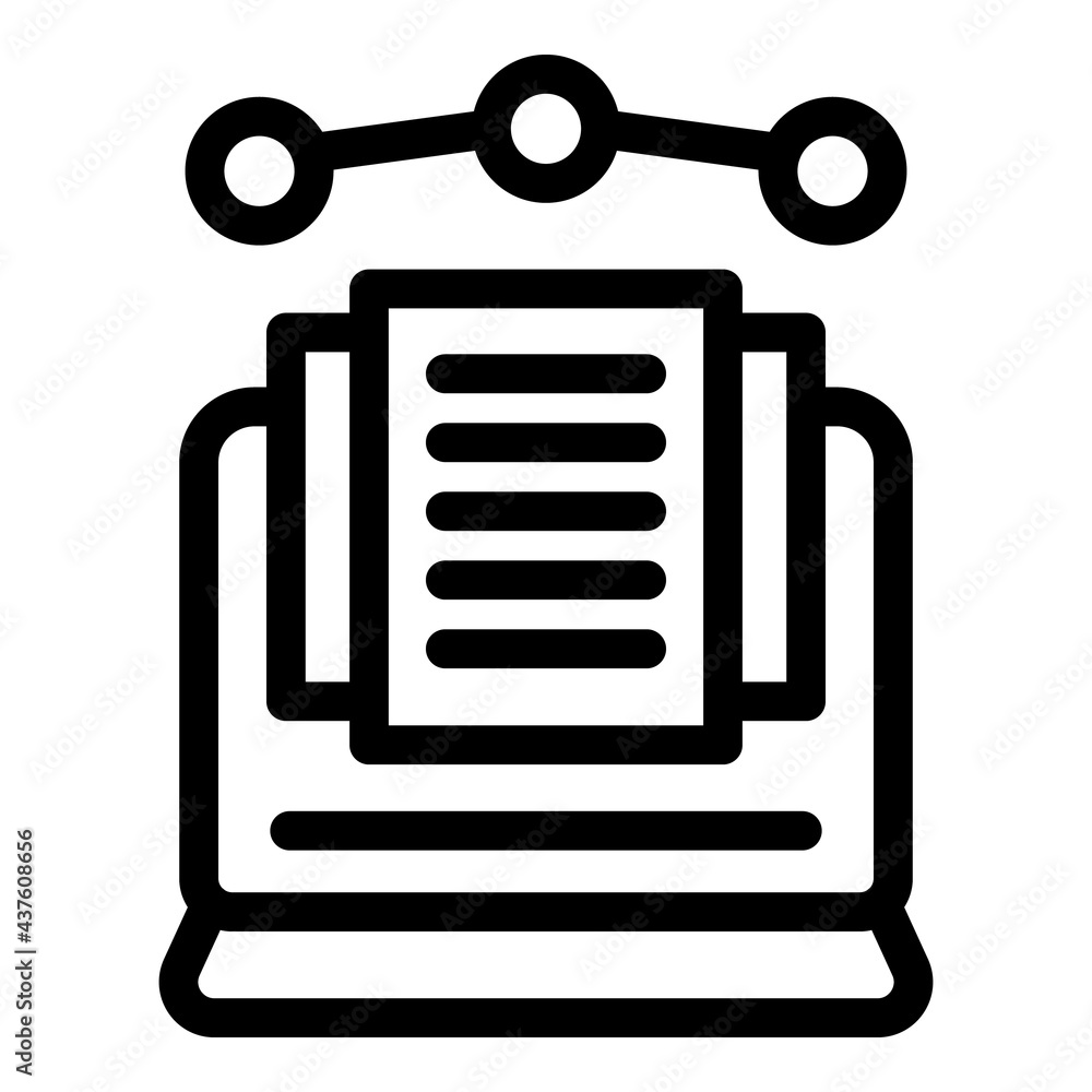 Poster computer file filter icon. outline computer file filter vector icon for web design isolated on white