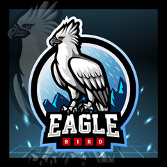 Harpy eagle mascot. esport logo design - obrazy, fototapety, plakaty