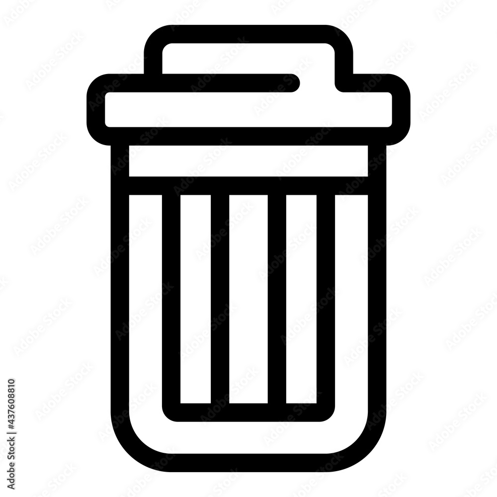 Poster recycle bin icon. outline recycle bin vector icon for web design isolated on white background