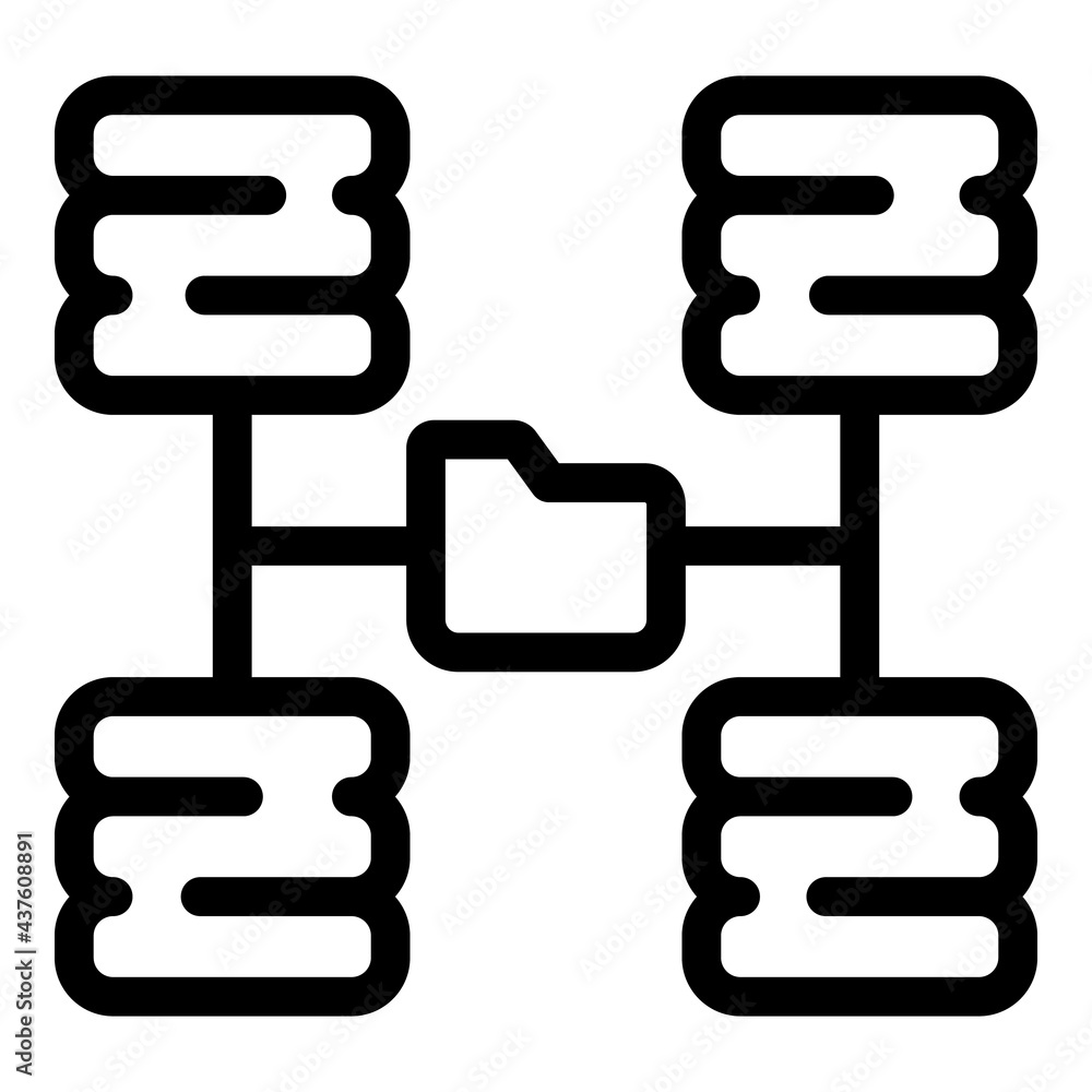Poster filter server network icon. outline filter server network vector icon for web design isolated on whi