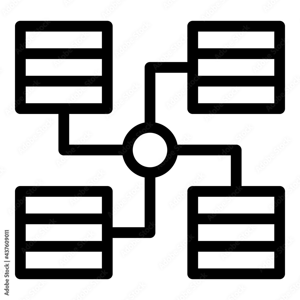 Poster cybersecurity network icon. outline cybersecurity network vector icon for web design isolated on whi