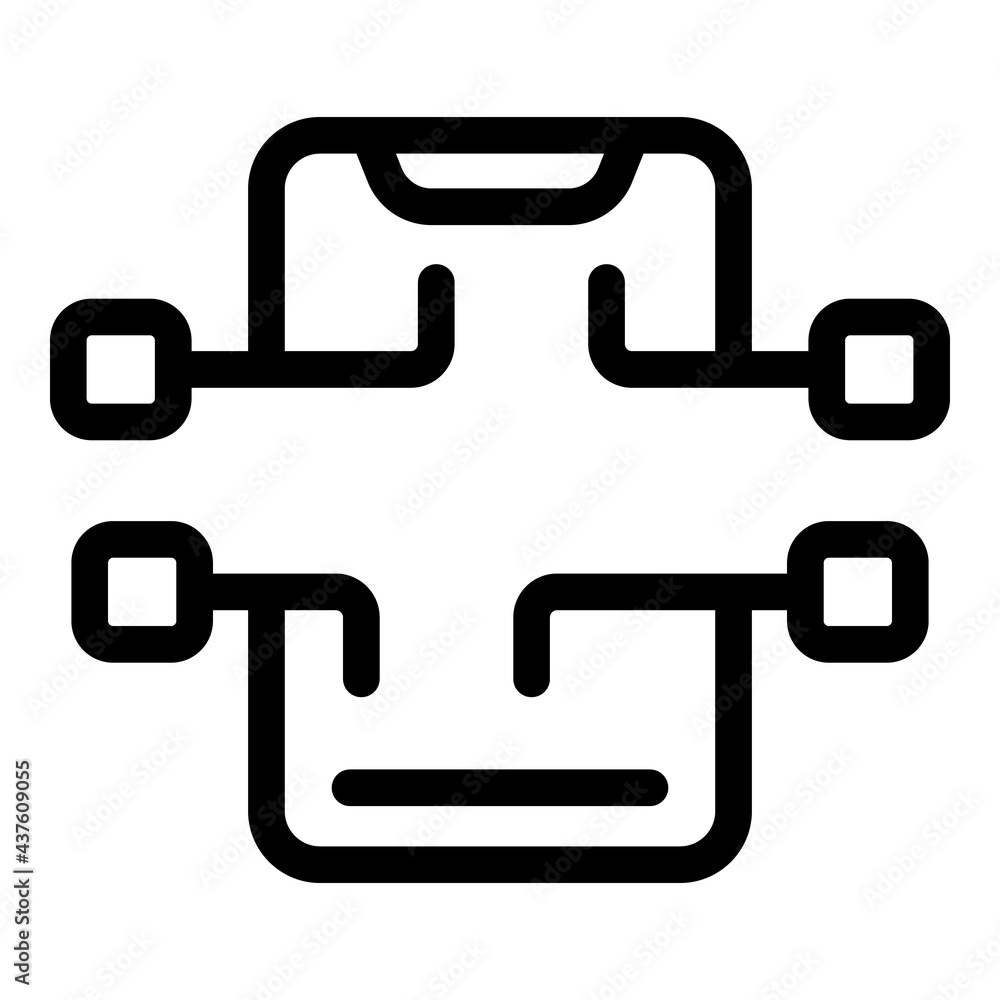 Poster smartphone content filter icon. outline smartphone content filter vector icon for web design isolate