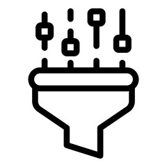 Content funnel icon. Outline Content funnel vector icon for web design isolated on white background