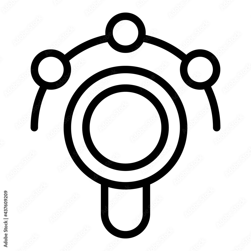 Poster filter search magnifier icon. outline filter search magnifier vector icon for web design isolated on