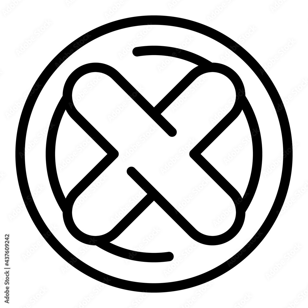 Poster filter search denied icon. outline filter search denied vector icon for web design isolated on white