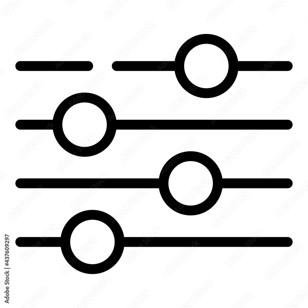 Poster filter search option icon. outline filter search option vector icon for web design isolated on white
