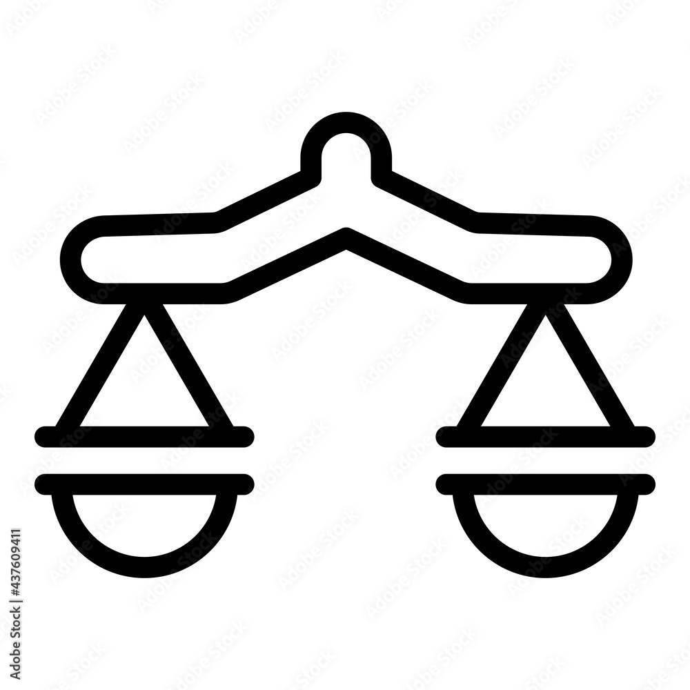 Poster filter search balance icon. outline filter search balance vector icon for web design isolated on whi