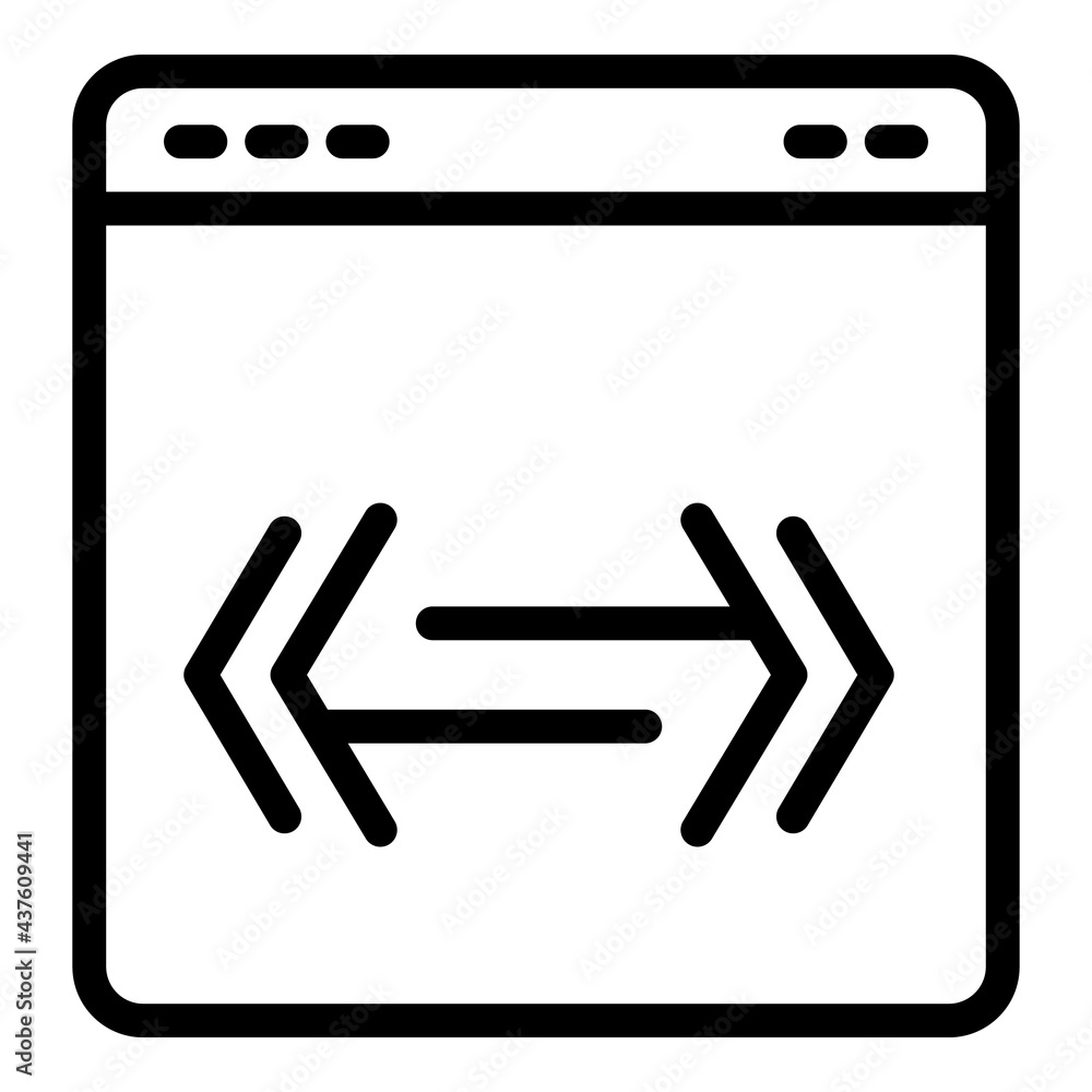 Poster filter search web page icon. outline filter search web page vector icon for web design isolated on w