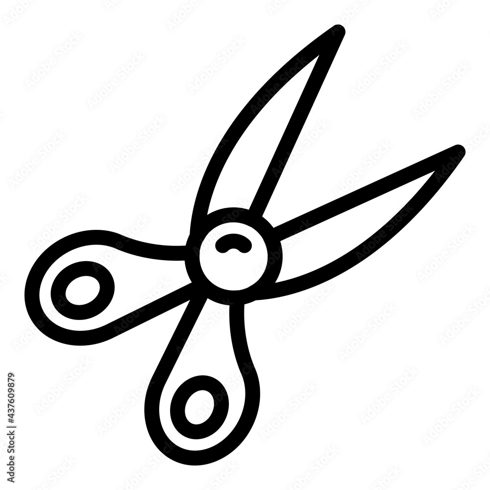 Aufkleber haberdashery scissors icon. outline haberdashery scissors vector icon for web design isolated on whi