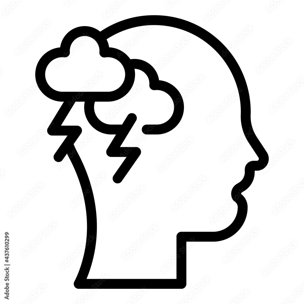Poster brainstorming icon. outline brainstorming vector icon for web design isolated on white background
