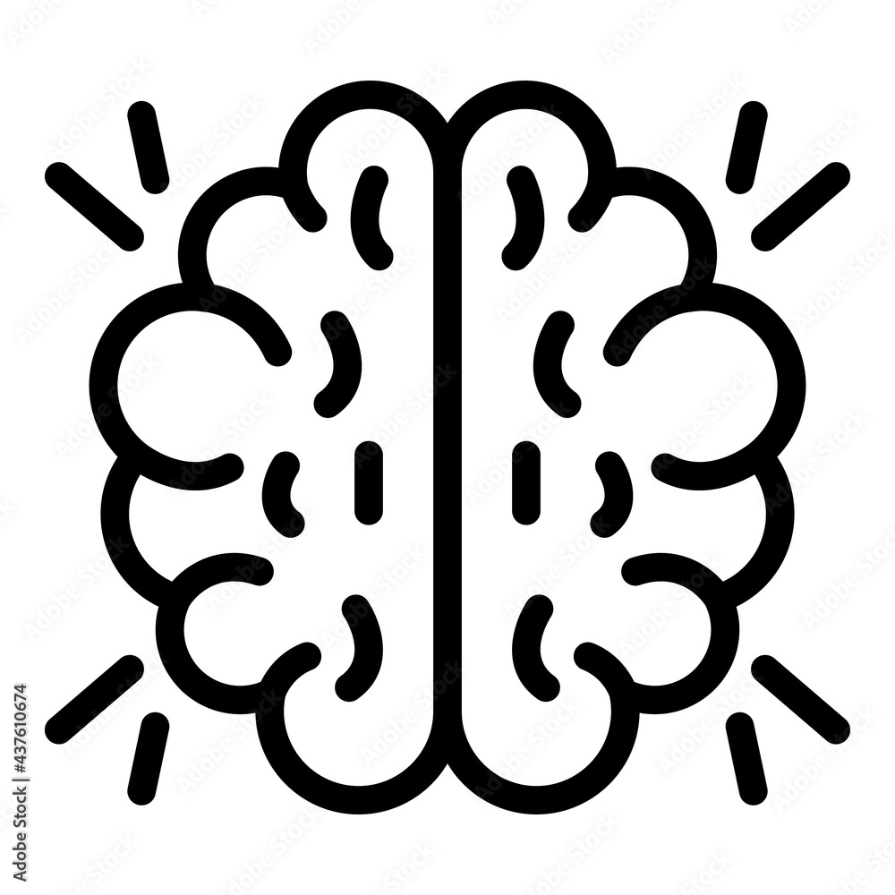 Poster brainstorming marketing icon. outline brainstorming marketing vector icon for web design isolated on