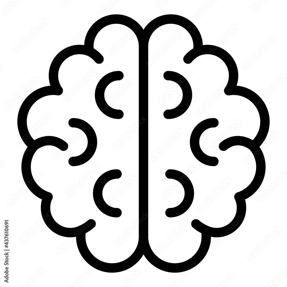 Poster brainstorming success icon. outline brainstorming success vector icon for web design isolated on whi