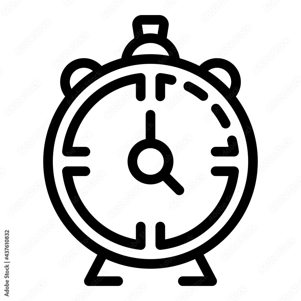 Poster brainstorming alarm clock icon. outline brainstorming alarm clock vector icon for web design isolate