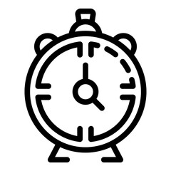 Brainstorming alarm clock icon. Outline Brainstorming alarm clock vector icon for web design isolated on white background