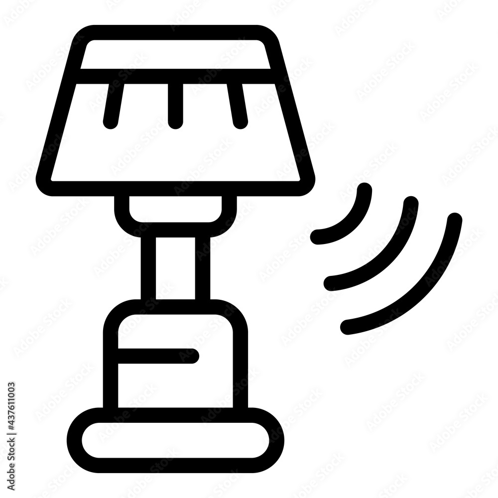 Poster lamp smart lightbulb icon. outline lamp smart lightbulb vector icon for web design isolated on white
