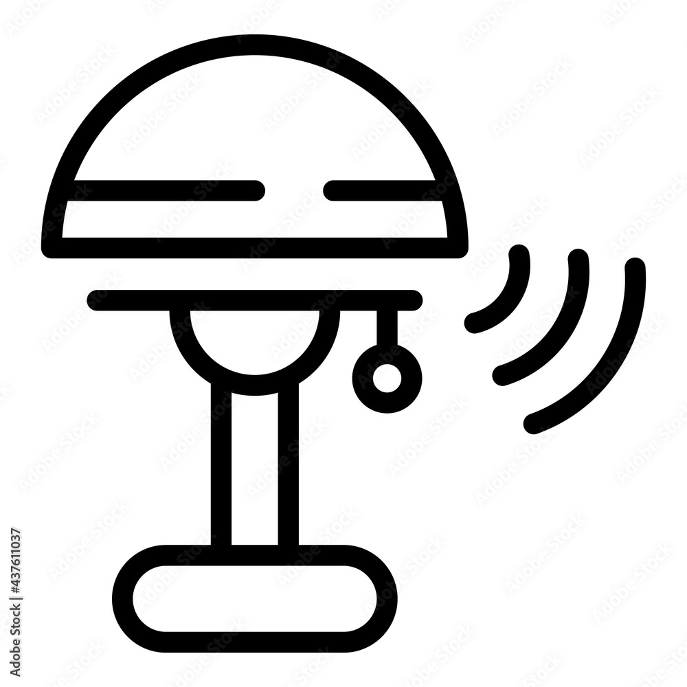 Poster desktop lamp smart lightbulb icon. outline desktop lamp smart lightbulb vector icon for web design i