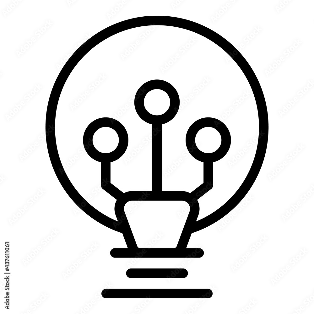 Canvas Prints Lamp smart lightbulb icon. Outline Lamp smart lightbulb vector icon for web design isolated on white background - Canvas Prints