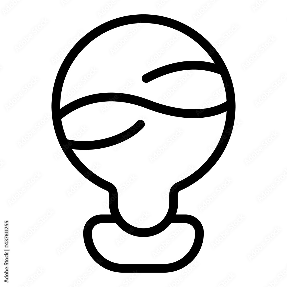 Poster wave smart lightbulb icon. outline wave smart lightbulb vector icon for web design isolated on white