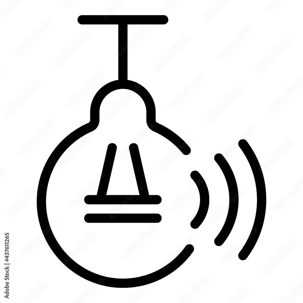 Poster light smart lightbulb icon. outline light smart lightbulb vector icon for web design isolated on whi