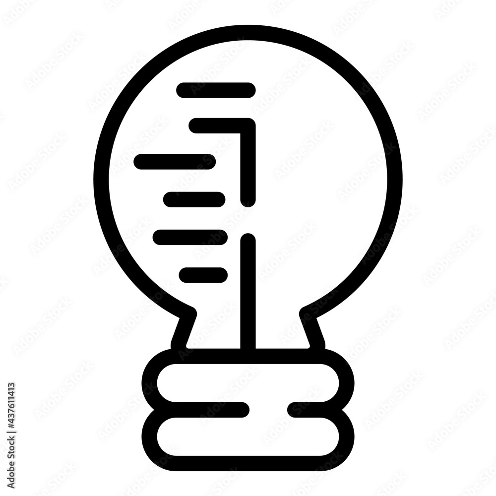 Poster process smart lightbulb icon. outline process smart lightbulb vector icon for web design isolated on