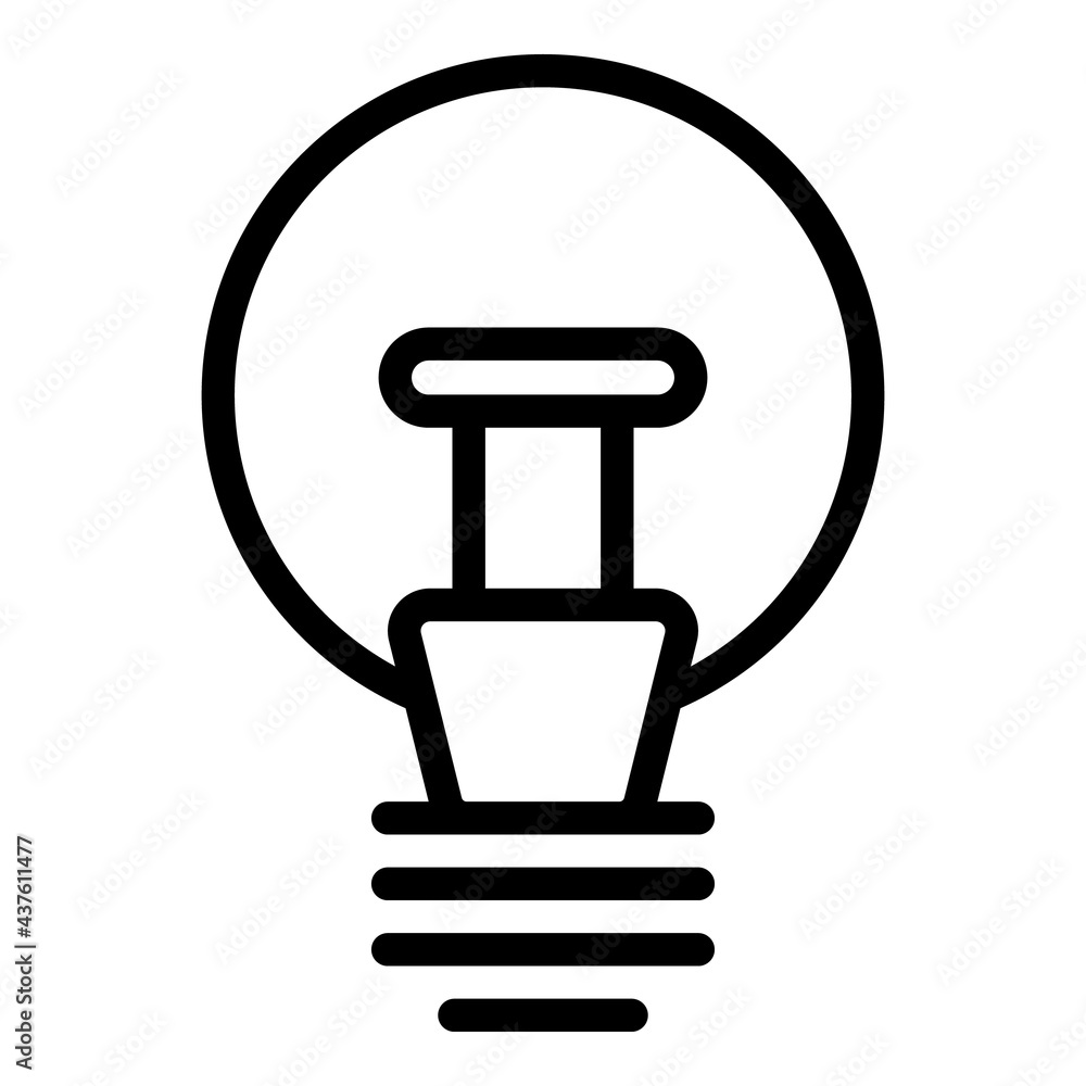 Poster new smart lightbulb icon. outline new smart lightbulb vector icon for web design isolated on white b