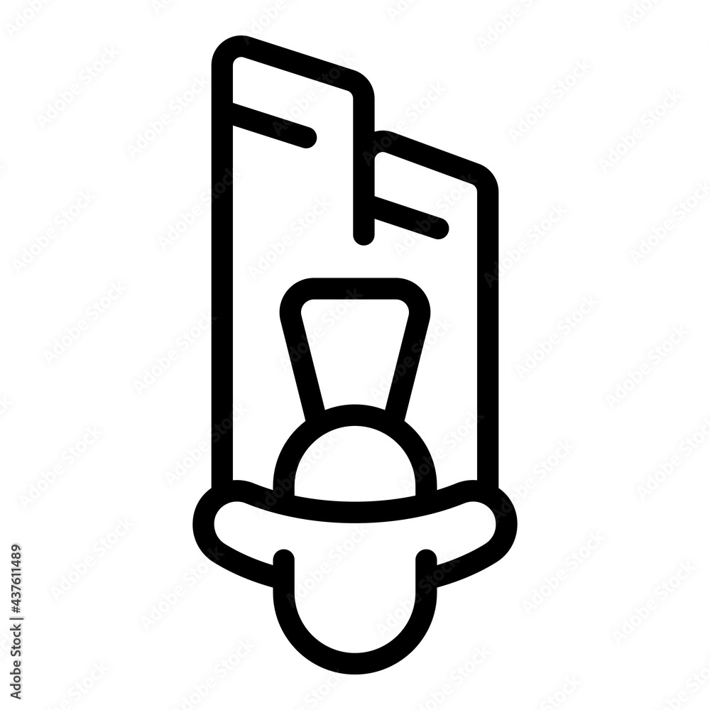 Poster modern smart lightbulb icon. outline modern smart lightbulb vector icon for web design isolated on w