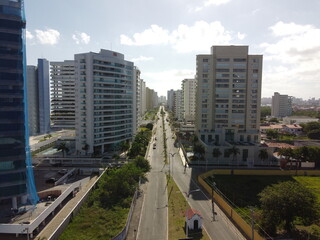 Fototapeta na wymiar Drone view of a building in the city of São Luis, Maranhão, Brazil.