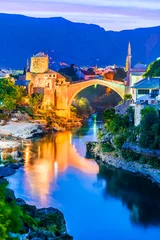 Lichtdoorlatende gordijnen Stari Most Stari Most bridge - Mostar, Bosnia and Herzegovina