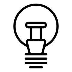 New smart lightbulb icon. Outline New smart lightbulb vector icon for web design isolated on white background