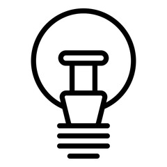 New smart lightbulb icon. Outline New smart lightbulb vector icon for web design isolated on white background