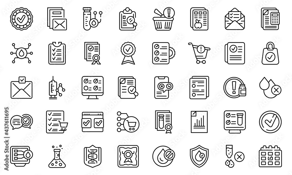Aufkleber regulated products icon. outline regulated products vector icon for web design isolated on white bac