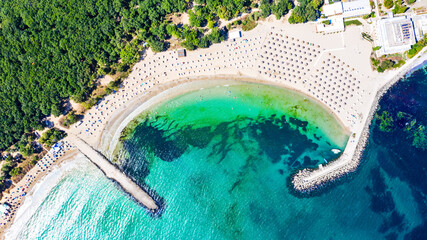 Perla Beach, Primorsko - Black Sea coast, Bulgaria - obrazy, fototapety, plakaty