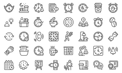 Late work icon. Outline late work vector icon for web design isolated on white background