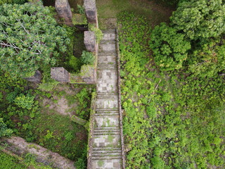 Drone view of a colonial building in the city of S&atilde;o Luis, Maranh&atilde;o, Brazil.