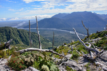 Sceneries at the Chaitén volcano, Pumalin National Park, Patagonia, Chaitén, Chil