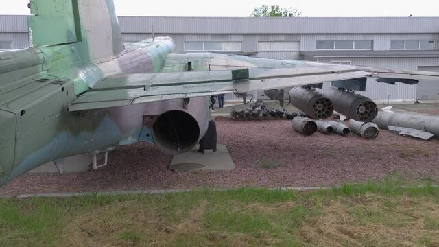 Air fighter and bombs Soviet aviation Su-25