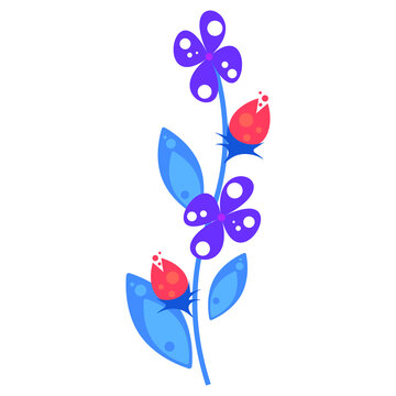 fabulous bright flowers. vector illustration