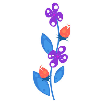 fabulous bright flowers. vector illustration