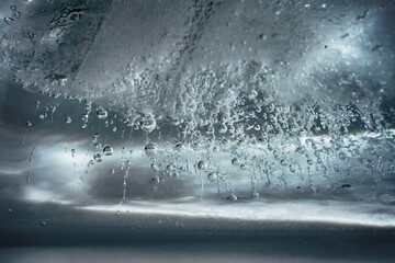 Macro: ice cube details