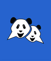 Chat of panda icon