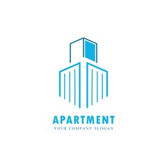 Modern design residential apartment emblem, hotel logo design for lodging business