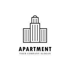 Modern design residential apartment emblem, hotel logo design for lodging business