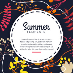 Vector design templates in simple modern style with copy space for text, flowers and leaves - wedding invitation backgrounds and frames, social media stories wallpapers