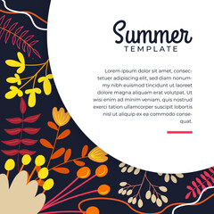 Vector design templates in simple modern style with copy space for text, flowers and leaves - wedding invitation backgrounds and frames, social media stories wallpapers
