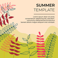 abstract background designs, summer sale, social media promotional content. Vector illustration
