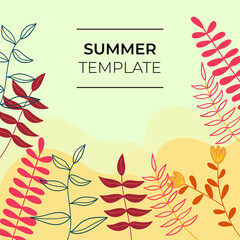 abstract background designs, summer sale, social media promotional content. Vector illustration
