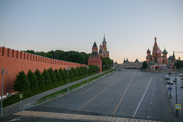 Obraz premium Kremlin towers and wall in Moscow.