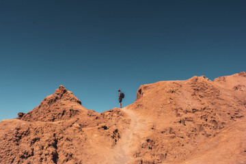 Valle de la luna, en el desierto de  Atacama, Chile