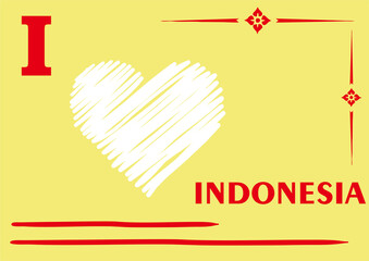 Indonesian love where the yellow color has a feel of beauty and also love with a love picture.